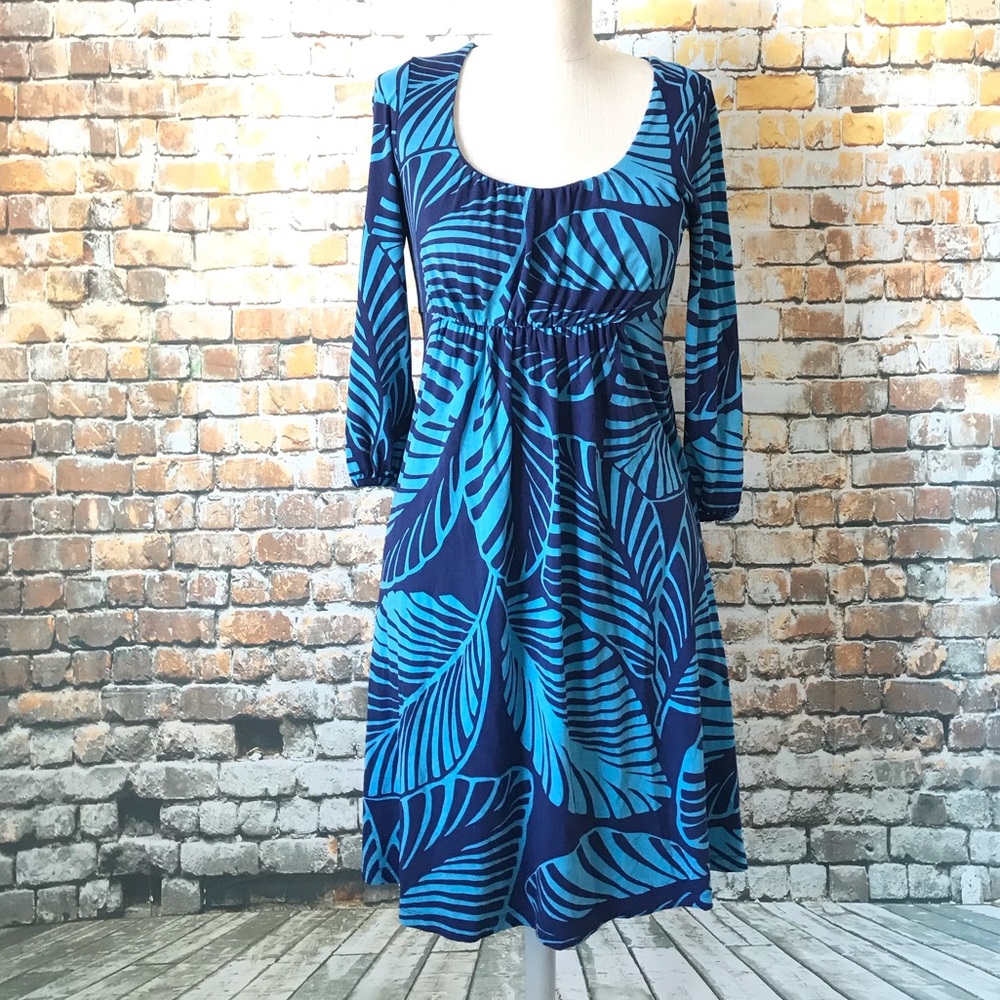 Boden leaf print 3/4 sleeves